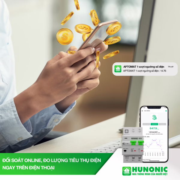 Aptomat Cầu Dao Thông Minh Đo Năng Lượng Hunonic Notec - Hình ảnh 4